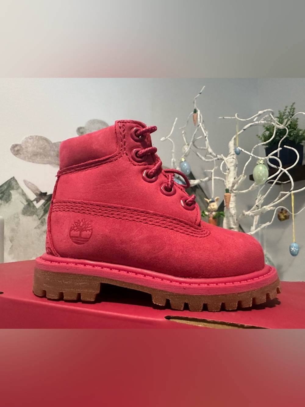 Timberland 6” Waterproof Boot - Dark Pink. New without tags